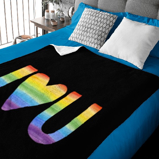 Lgbtq Gay Pride Month Rainbow Love Is Love Baby Blankets