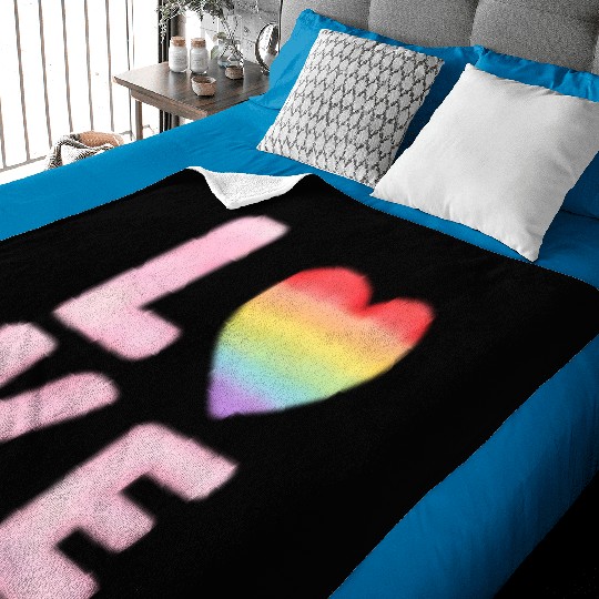 Lgbtq Gay Pride Month Rainbow Love Is Love Baby Blankets