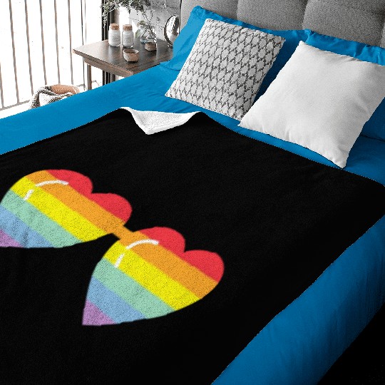 Lgbtq Gay Pride Month Rainbow Love Is Love Baby Blankets