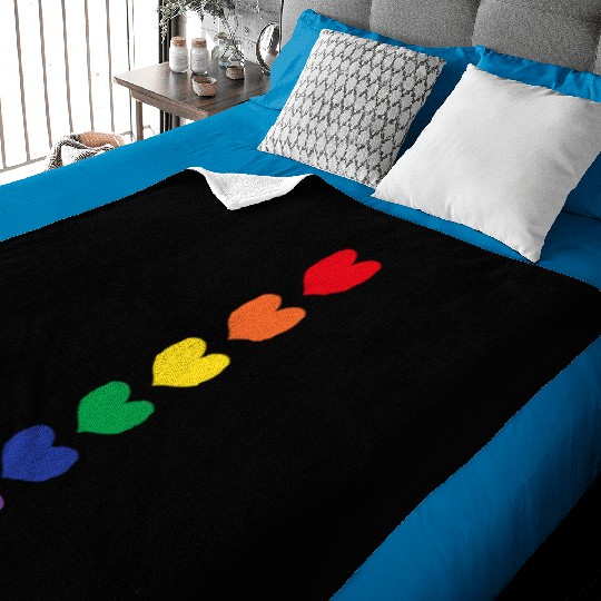 Lgbtq Gay Pride Month Rainbow Love Is Love Baby Blankets