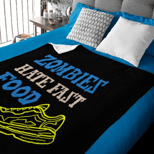 Zombies Hate Fast Food Baby Blankets