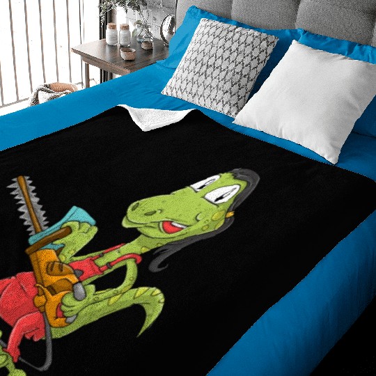 Lizard Gardener Baby Blankets