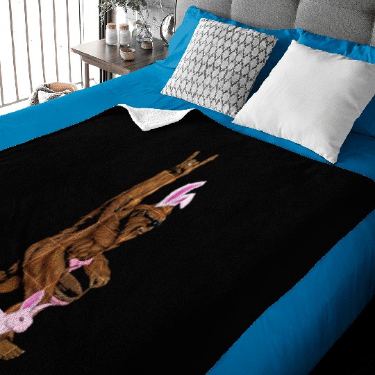 Bigfoot I Hate People Baby Blankets