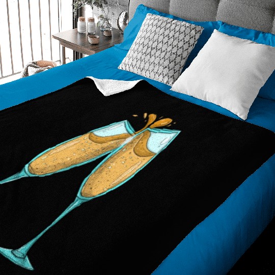 Champagne Glasses / Cheers Baby Blankets