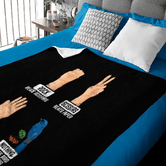 Rock Paper Scissors Nothing Beats Bird Watching Bi Baby Blankets