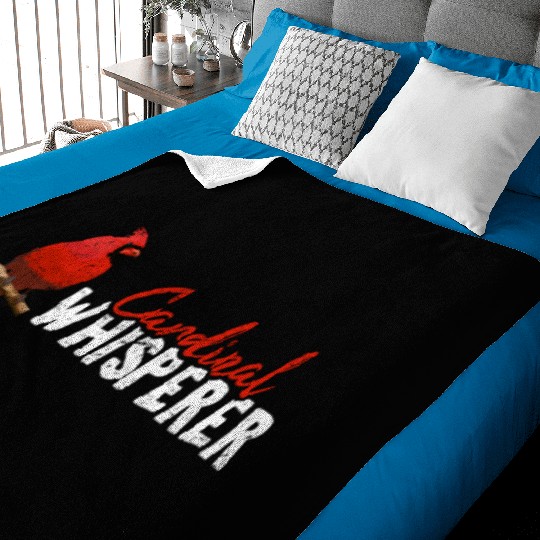 Cardinal Whisperer Northern Cardinal Bird Red Card Baby Blankets