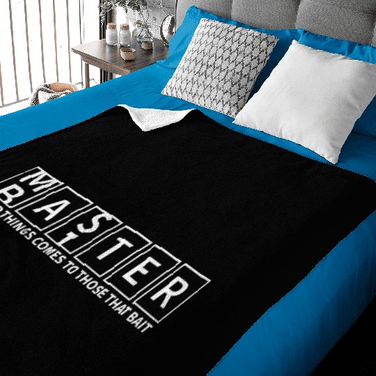 Master Baiter Funny Double Meaning Fishing Design Baby Blankets