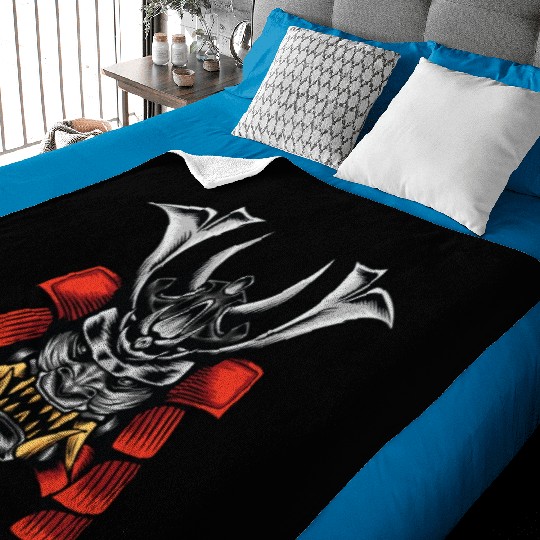 Anime Samurai Mask Baby Blankets