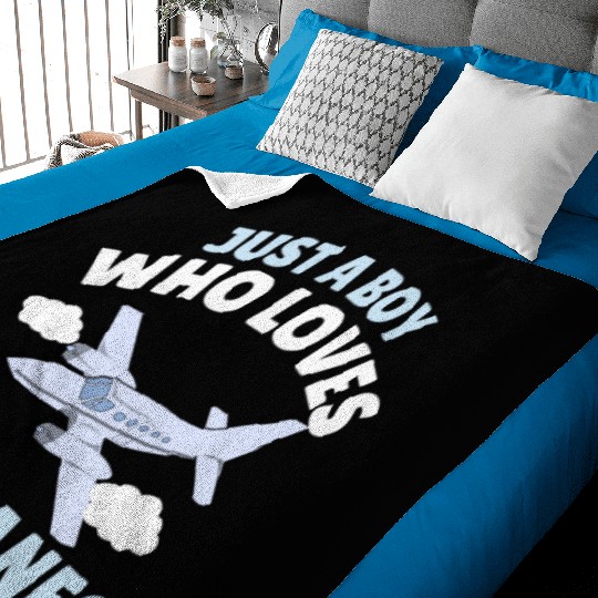 Just A Boy Who Loves Airplanes Toddler Baby Baby Blankets