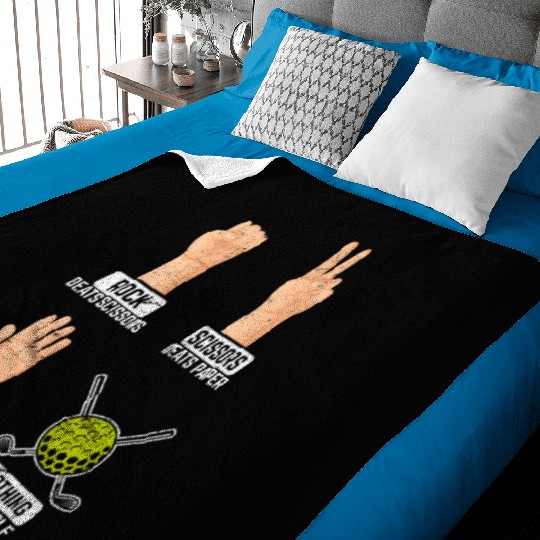 Rock Paper Scissors Nothing Beats Golf Funny Golfi Baby Blankets
