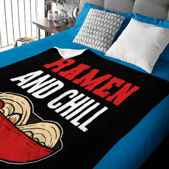 Ramen and Chill Chill Person Gift Baby Blankets