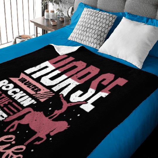 Horse Vaulter Rockin' The Flip Tastic Life Baby Blankets