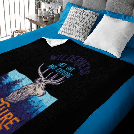 Wilderness Get Out Out And Explore Nature Baby Blankets