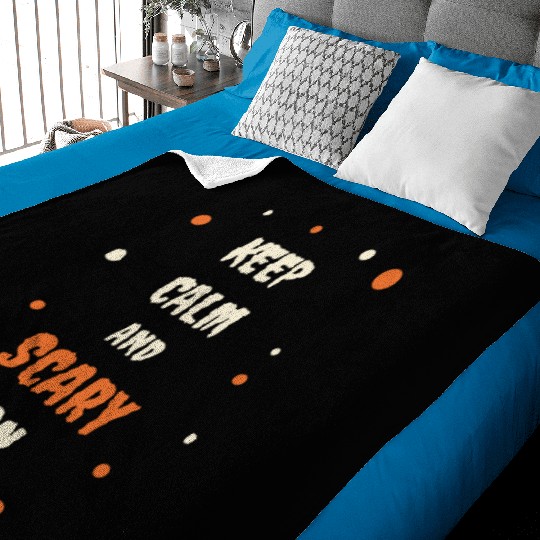 Keep calm and scary on Baby Blankets
