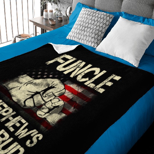 Funcle A Nephew Best Bud Us Baby Blankets