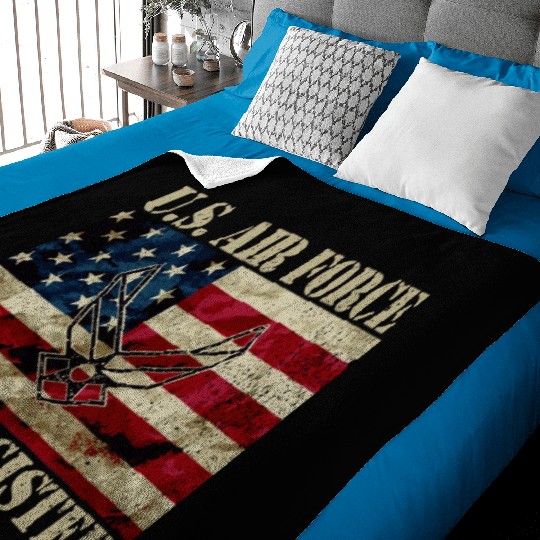 Proud Air Force Sister Military Veteran Pride Us F Baby Blankets