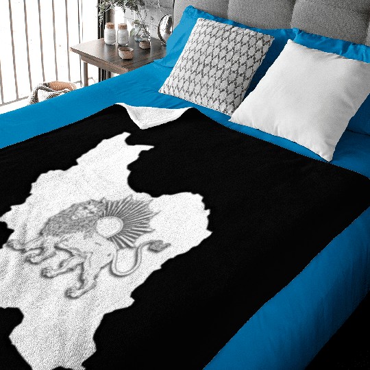 Iran Lion Sun Baby Blankets