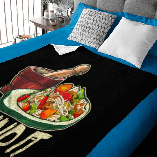 Pound It Green Spicy Thai Papaya Salad Baby Blankets