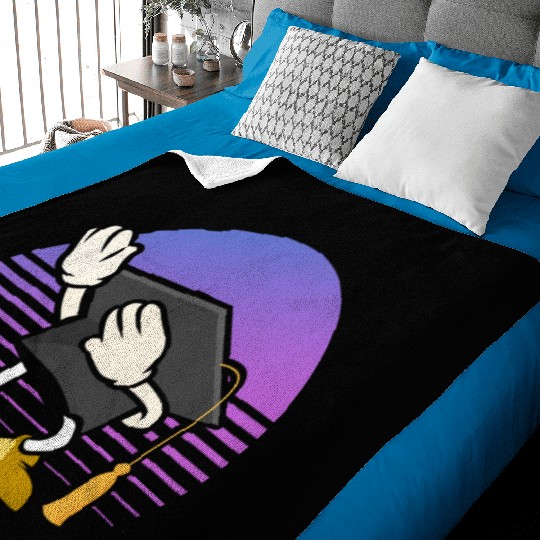 Dabbing Academic Cap Graduation Baby Blankets
