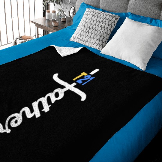 T21 Father Christian Cross Proud Dad Down Baby Blankets