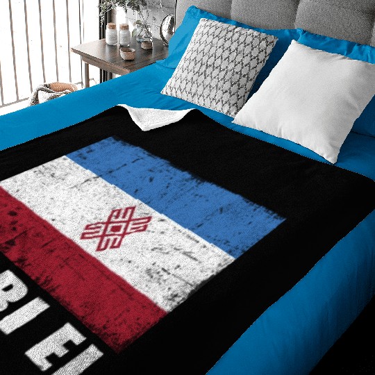 Mari El Flag Grunge Country Flag Mari El Baby Blankets