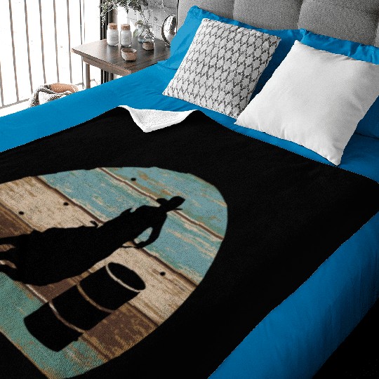 Barrel Racing Retro Style Baby Blankets