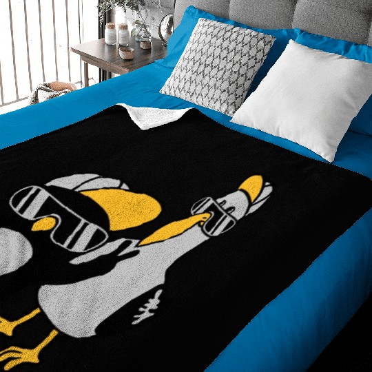 Seagull penguin 2 friends Baby Blankets