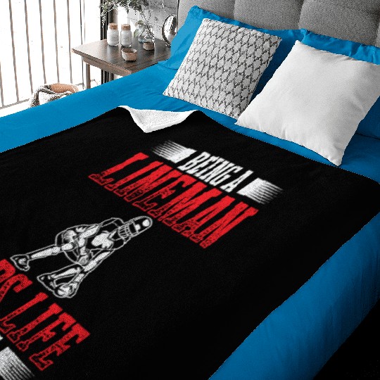 Football Lineman Life Player Sports Baby Blankets