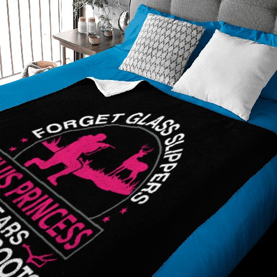 Buck Deer Hunting Hunter Girl Baby Blankets