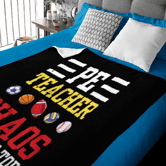 PE Teacher Funny Chaos Coordinator Teaching Gift Baby Blankets
