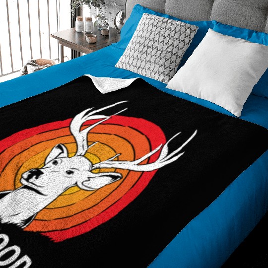 Retro Deer Hunting Funny Hunter Fast Food Deer Baby Blankets