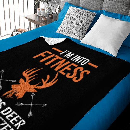 Im Into Fitness Funny Deer Hunting Baby Blankets