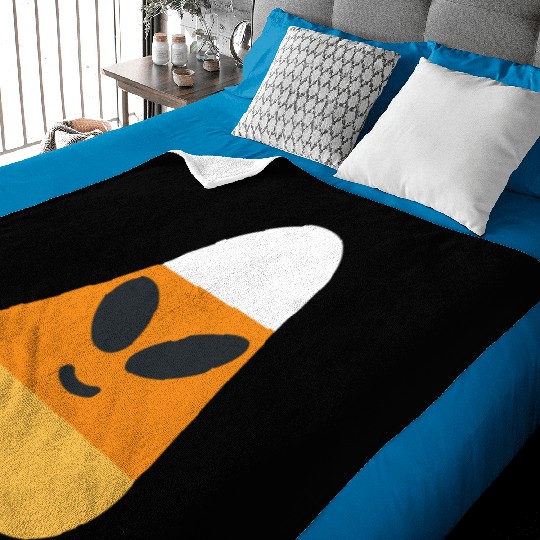 Alien Candy Corn Halloween Costume Baby Blankets