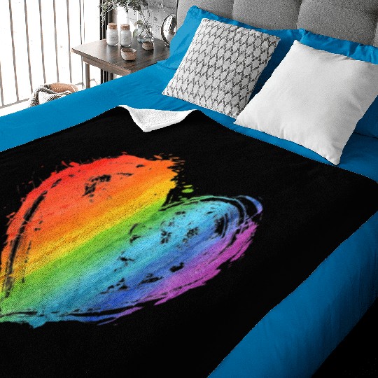 LGBT Gay Lesbian Pride Month Heart Flag LGBT Baby Blankets