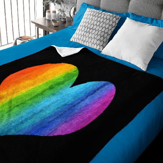 LGBT Gay Lesbian Pride Heart Flag Pride Month Baby Blankets