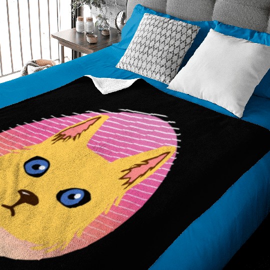 90s Retro Cat Baby Blankets