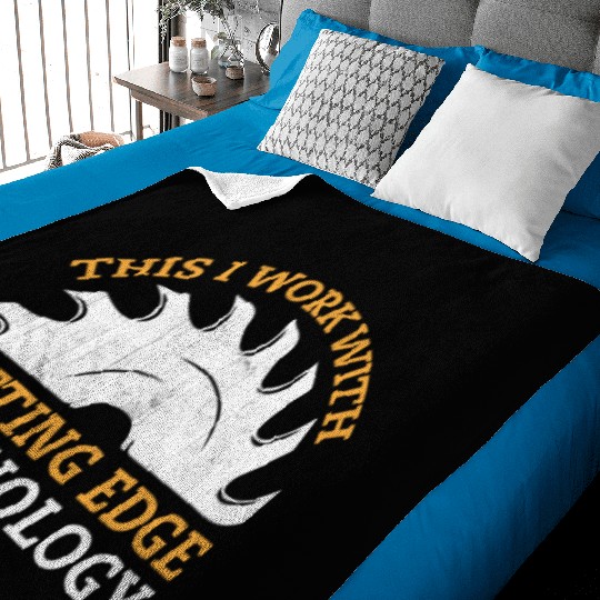 Chainsaw Carving Woodworking Carpenter Baby Blankets