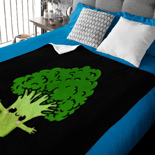 Kawaii Broccoli For Broccoli Lover Baby Blankets