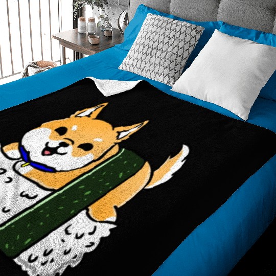 Kawaii Shiba Inu Sushi for Shiba Inu Lover Baby Blankets