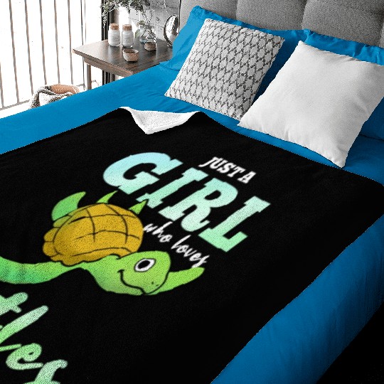 Just A Girl Who Loves Turtles For Turtle Lover New Baby Blankets