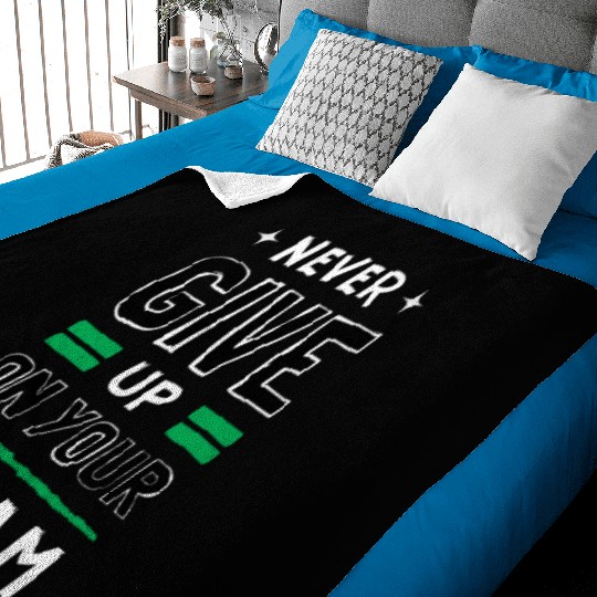 never give up Baby Blankets