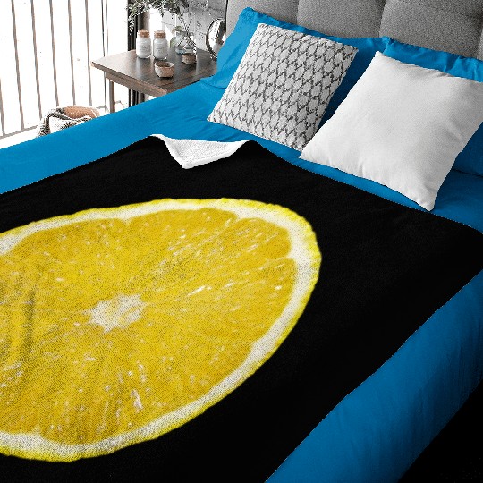 Radiate Positive Lemon Slice. Juicy Slice Lemon Baby Blankets