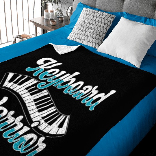 Keyboard Warrior Piano Musician Pianist Music Baby Blankets