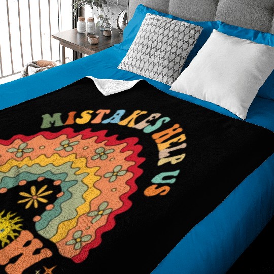 Mistakes Help Us Grow Groovy Growth Mind Baby Blankets
