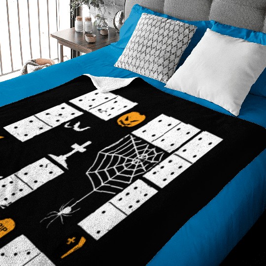 Domino Halloween Dominoes Trick Or Treat Dominos Baby Blankets