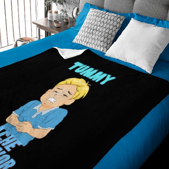 Tummy Ache Survivor Funny Back To School Baby Blankets