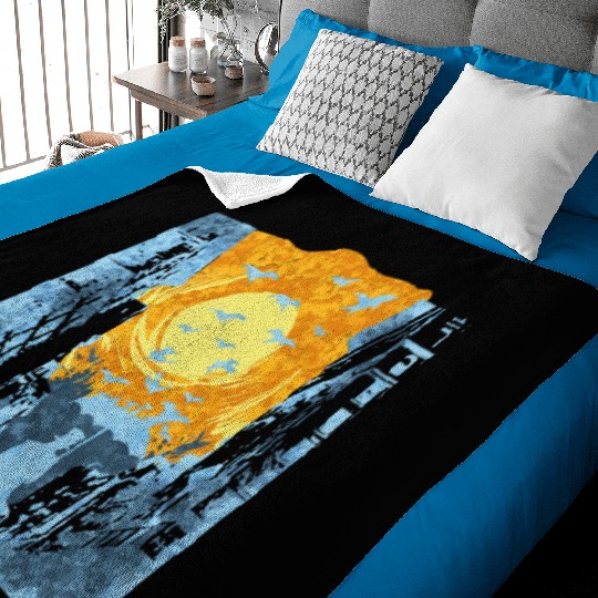 City Sun Nature Watercolor Architecture Baby Blankets