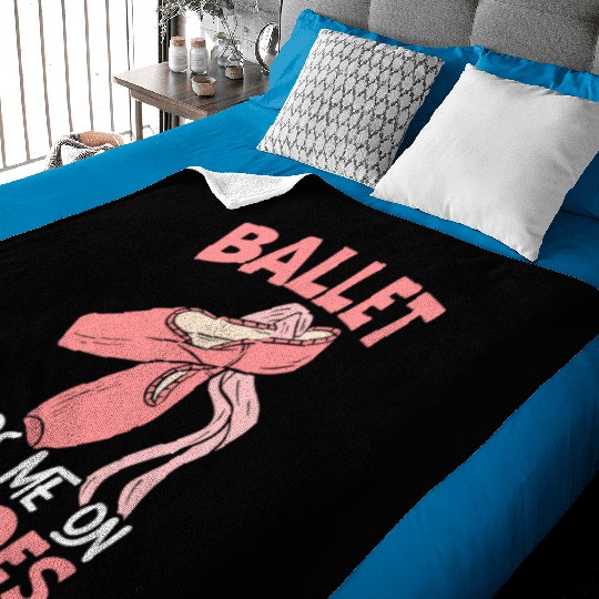Ballet Keep Me On My Toes Ballet Ballerina Baby Blankets