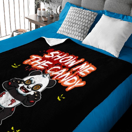 Show Me The Candy Halloween Costume Trick Or Treat Baby Blankets