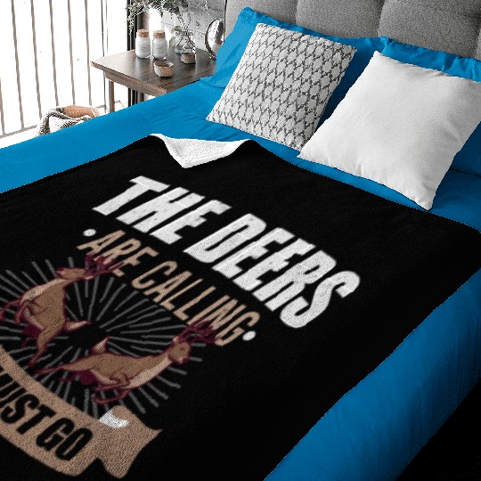 Deer Hunting Deer Hunter Hunting Season Buck Hunt Baby Blankets